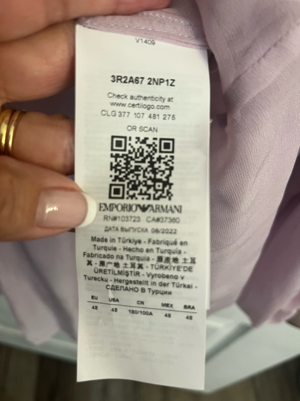 Emporio Armani Lavender Pleated Dress - Picture 13 of 15